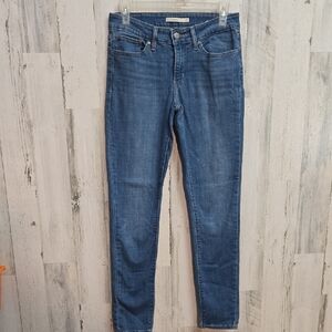 711 skinny blue jeans